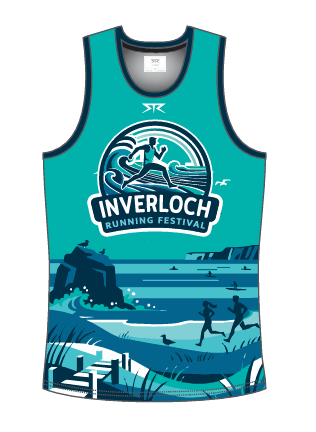 Inverloch Male Green Running Singlet
