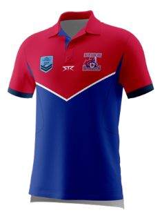 Newcastle City Touch Female Polo Shirt - Red & Blue