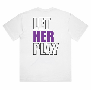 HER Academy Let Her Play Tee Kids Unisex