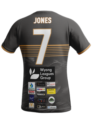 Wyong Lakes Male Charcoal Training Shirt