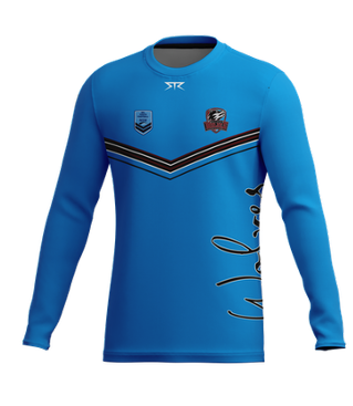 Wallsend Touch Male Off Field BLUE Tee L/S