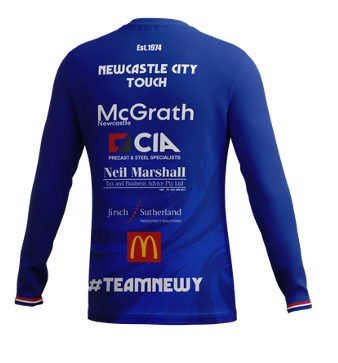 Newcastle City Touch Female LS Tee - Blue