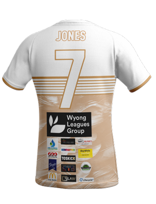 Wyong Lakes Male White Training Shirt