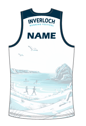Inverloch Male White Running Singlet