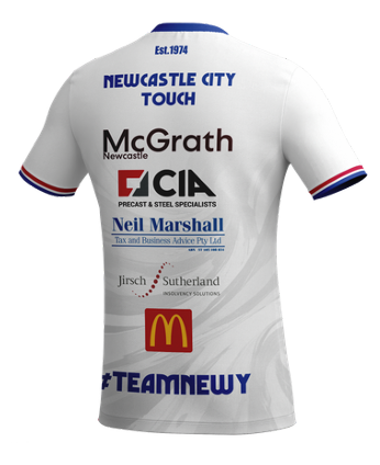 Newcastle City Touch Female SS Tee - White