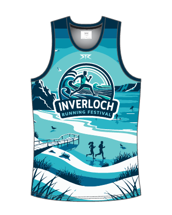 Inverloch Female Navy Running Singlet