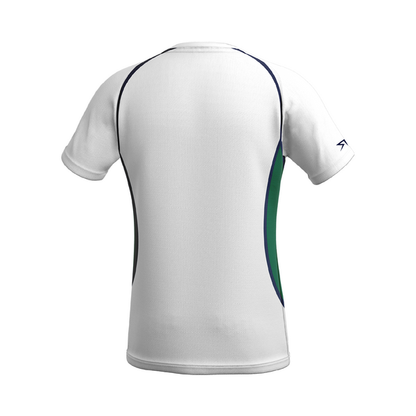Women's UE Ormond White/Bottle Green Short Sleeve Top