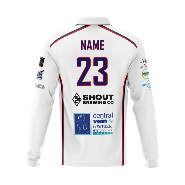 Waratah-Mayfield Cricket Club Mens White LS Playing Polo